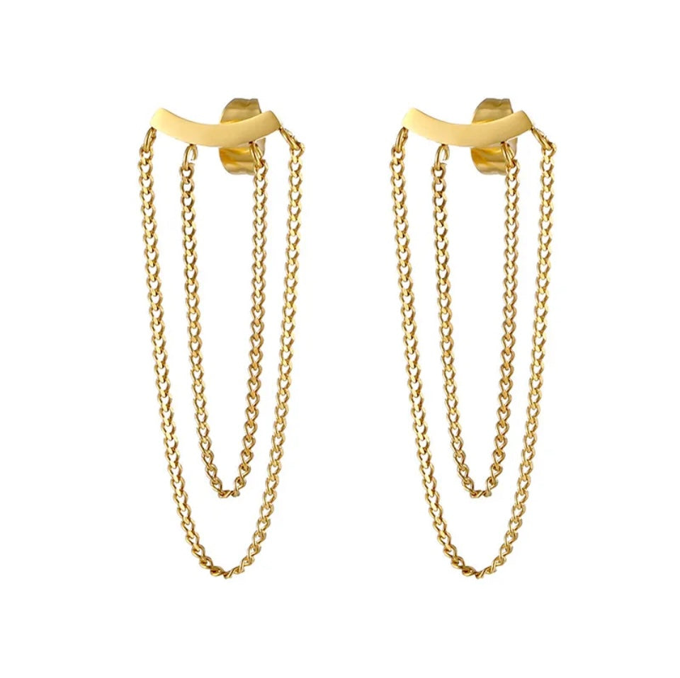 candy double chain earring