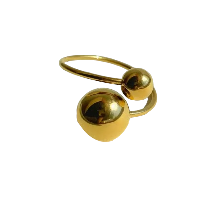 Lazy Double Ball Ring