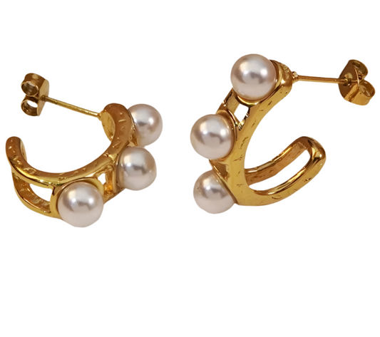 Pearls Hook Earrings